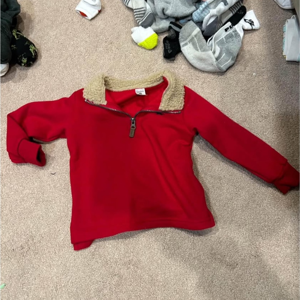 Carters Pullover with Sherpa Collar 3T